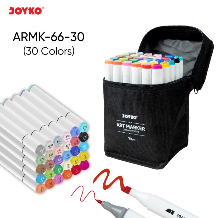 

[New Arrival] Art Marker Spidol Penanda Seni Berwarna Joyko ARMK-66-30 ~ 60 Colors - 30 Warna