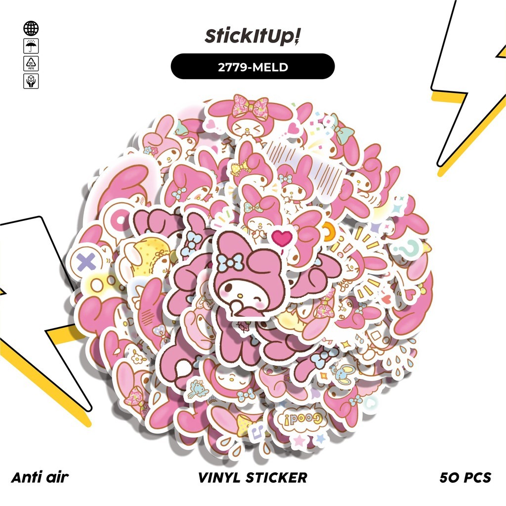 

COD 50 Pcs Stiker FUNNY CHARACTER MY MELODY SANRIO STICKER PACK Lucu Anti Air Untuk Dekorasi Notebook Sepeda Skateboard Handphone DIY