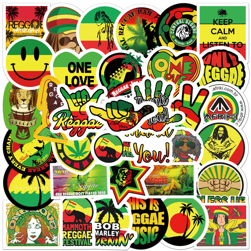 

10/30/50pcs Bob Marley Reggae Music Stickers Cool Personalized Graffiti Sticker Decoration DIY Laptop Bike Suitcase Phone Decals