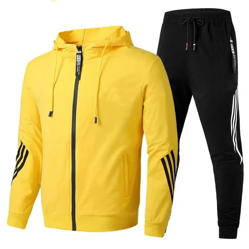 Men's Zippered Hooded Suit Football Uniform Jacket Sweatshirts Casual Clothing Sportswear New 2024