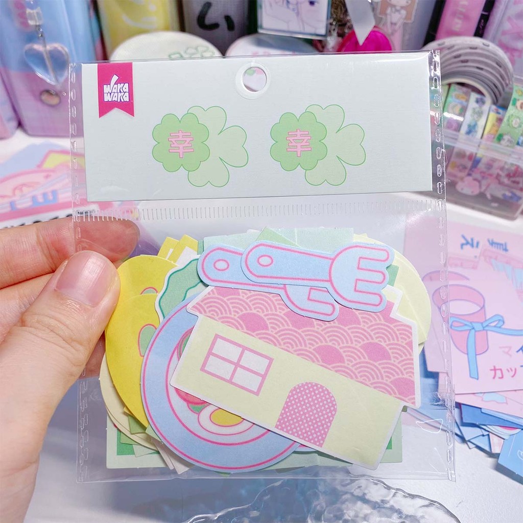 

40PCS Writable Scrapbooking Stickers Korean Paper Material Stationery Sticker Diy Arts Crafts Album Deco Stickers