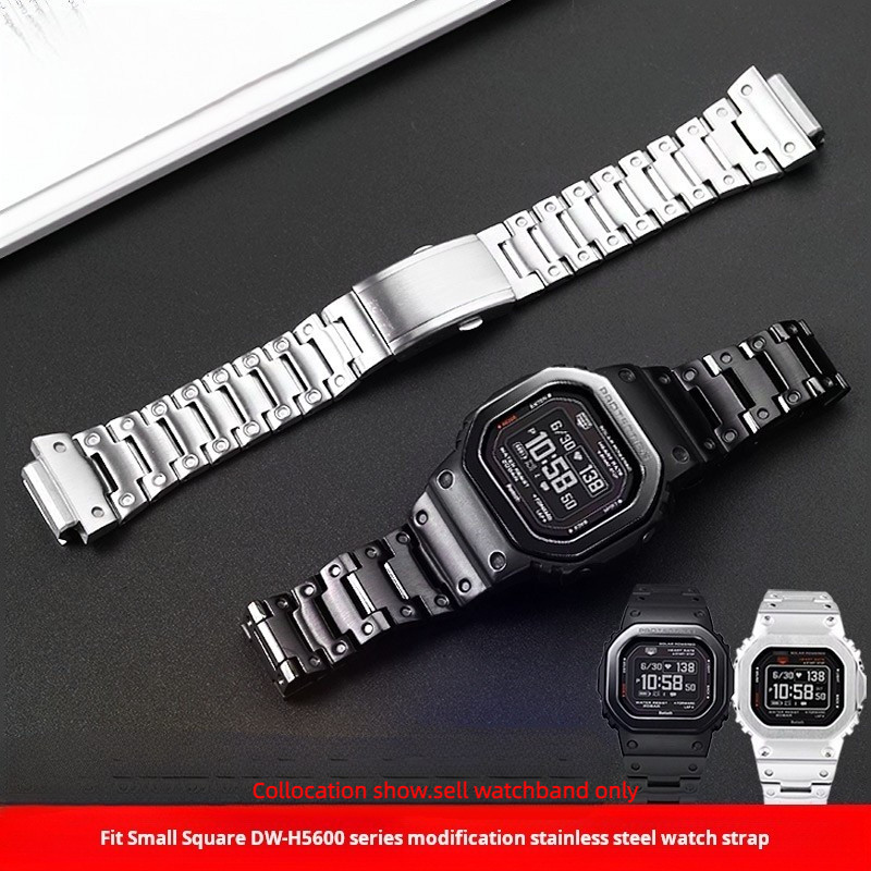 Modified men watch chain For G-shock Heart Rate Dw-h5600 Watchband Dw h5600 Solid Stainless Steel St