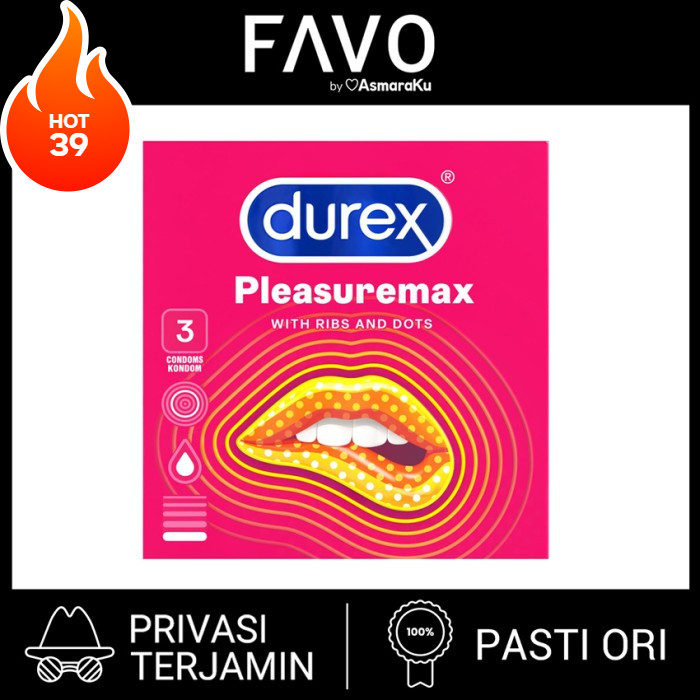Kondom Durex Pleasuremax isi 3 Pcs - Kondom Gerigi