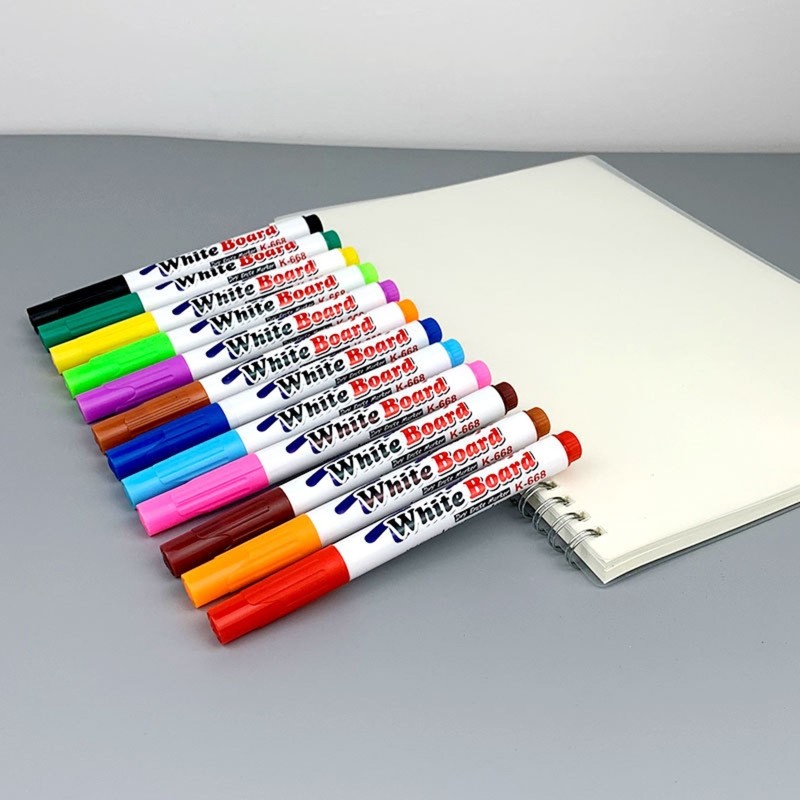

12 Colors Whiteboard Markers Erasable Colorful Marker Pens for School Office Whiteboard Chalkboard