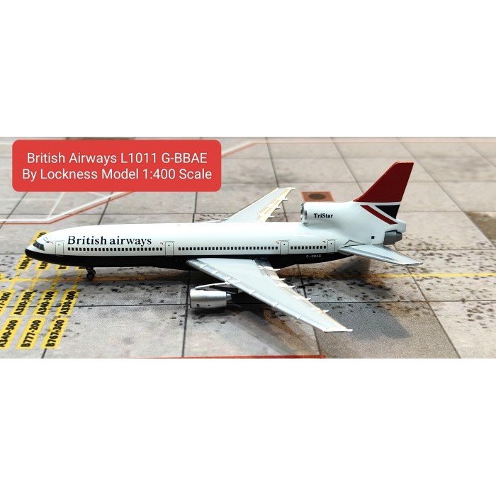 Pesawat Terbang British Airways L1011 G-BBAE  Lockness Model Skala 1/400 Diecast