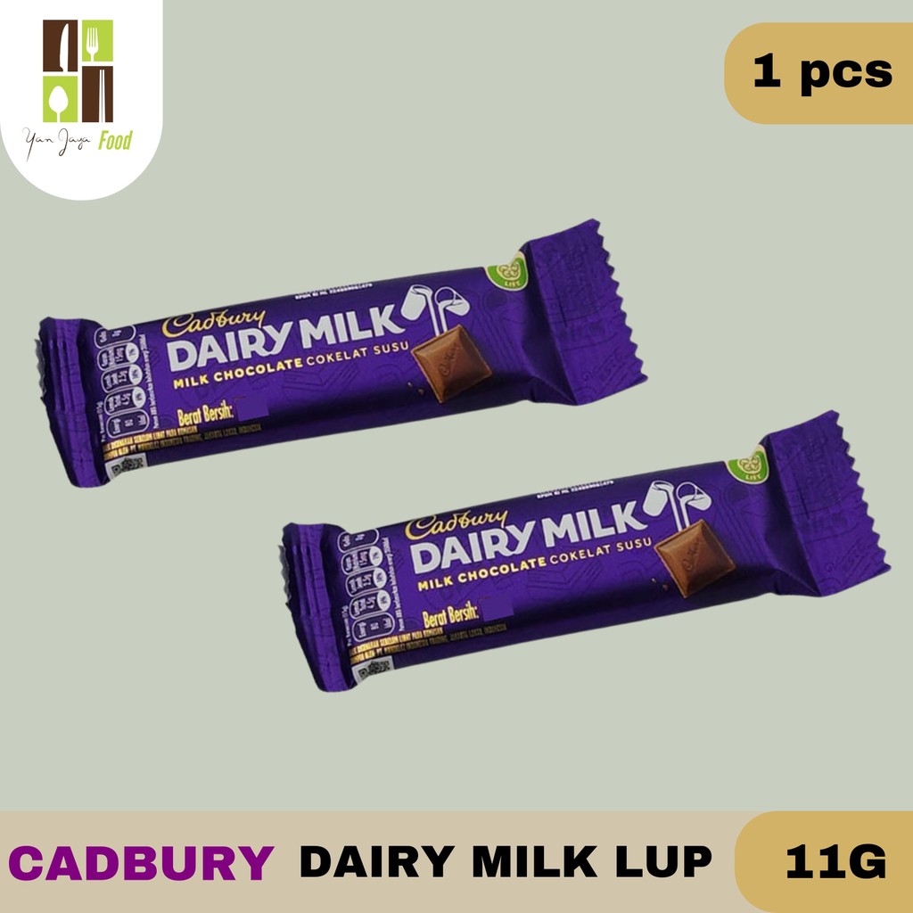 

Cadbury Dairy Milk Lup / Coklat Susu / Chocolate / Import Australia / Milk Chocolate Kemasan 11g 1 PCS