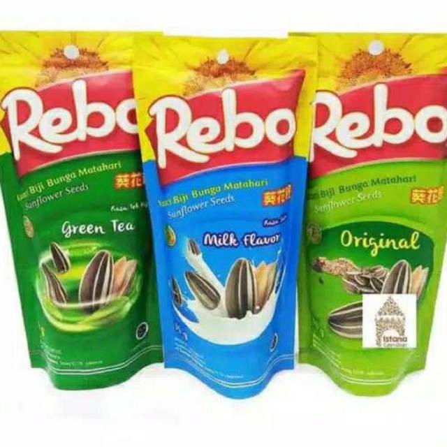 

Kuaci Rebo 150 gr / Rasa Original, Milk dan Green Tea 150 Gr / Kwaci Rebo 150 gr
