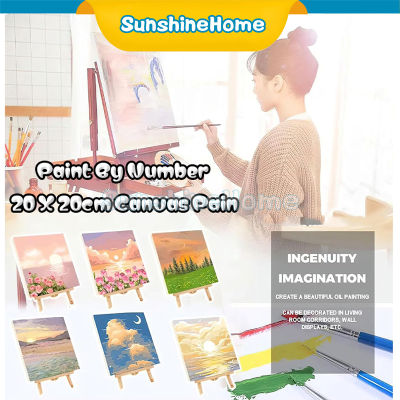 

DIY Painting Kit Canvas 20x20cm Paint Digital Painting Kit