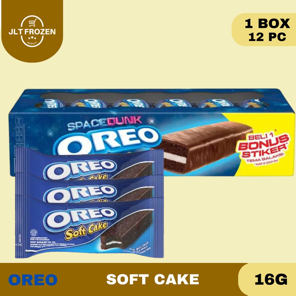 

Oreo Soft Cake / Cake Space Dunk / Bolu Oreo / Bolu Coklat Dengan Krim Vanilla 16g BOX/12PCS