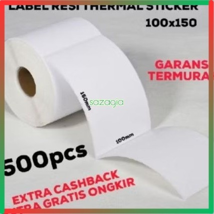 

(SG) Label Thermal Sticker Kertas Resi 100 x 150 100x150 Roll Barcode A6 Stiker