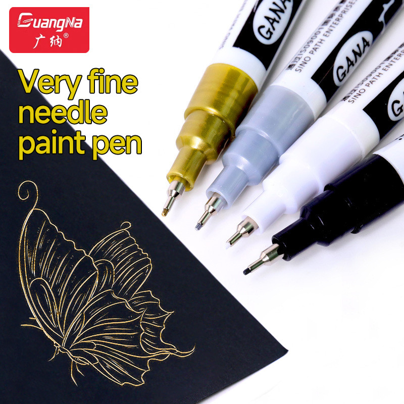 Guangna Paint Marker Pen DIY Reflective Paint Metallic Pen Permanent Gold SILVER Marker Touch Up,Sch