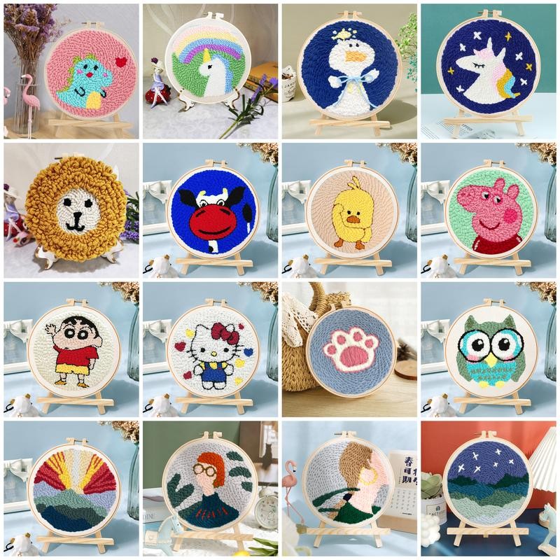 

Punch Needle Embroidery Kits Sewing Kit Needlework Cross Stitch Beginner Kits For Adult Funny Embroidery Kit Needlework 20x20cm