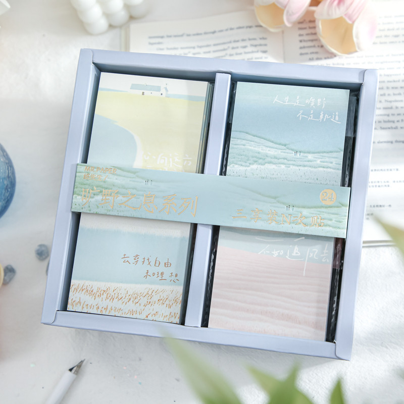 

Scenery Sticky Notes kawaii Cute Memo Pad Portable Index Label Stickers Posted Message Paper Notes School Stationery Supplies