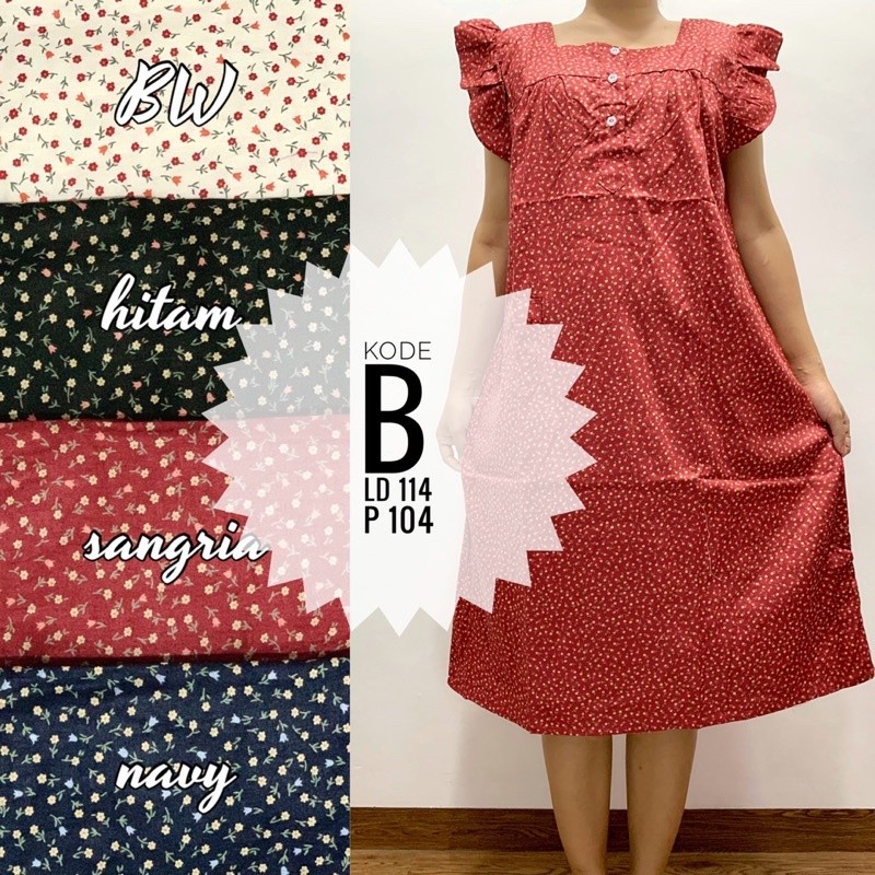 NANTARSHOP Daster geber ruffle katun jepang ORI tokai pretty girl busui bumil