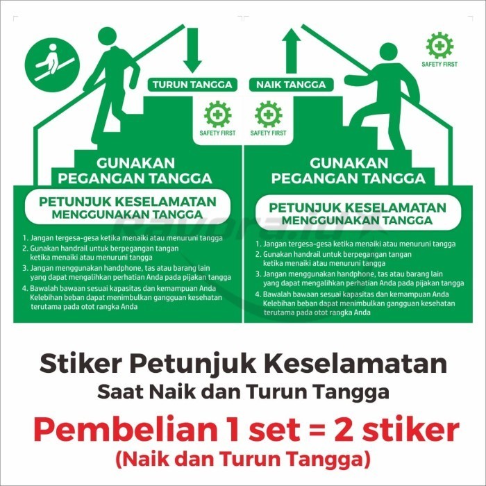 

Stiker Petunjuk Keselamatan Naik/Turun Tangga Versi 2.