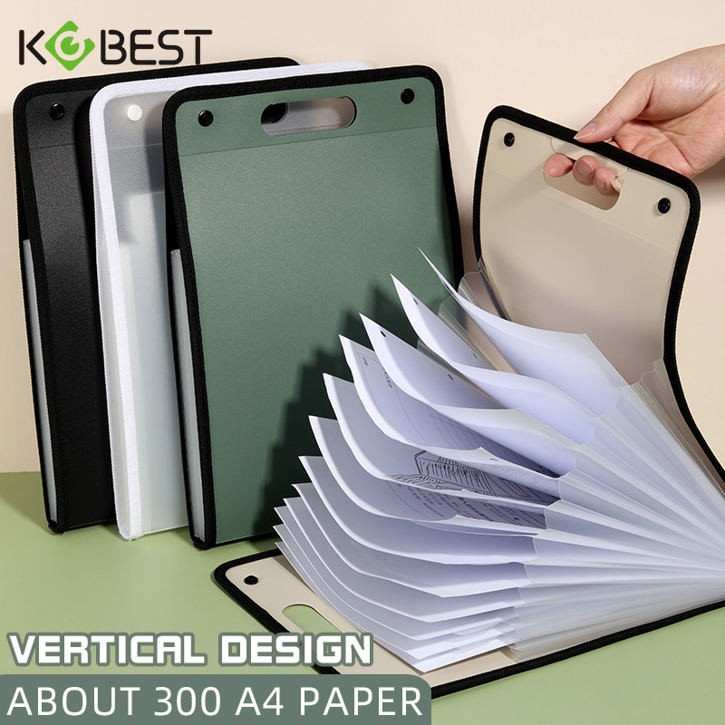

1Pcs A4 Vertical13 Pocket Expanding File Briefcases Handbag Paper Folder Organiser Document Bag Storage