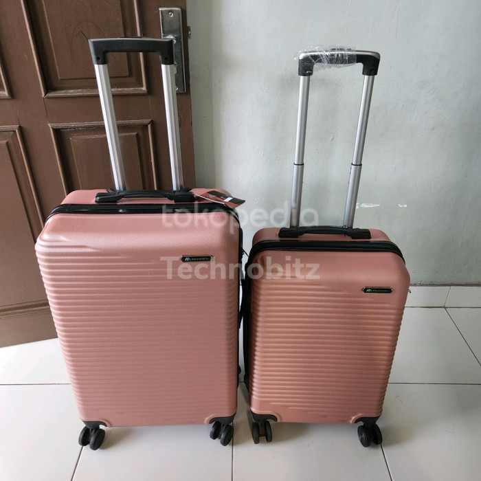 Tas Koper Kabin Pesawat 20/24 Inch 24/20Inchi Kecil Rose Plastik Keras Kuat Kokoh Anti Banting 4 Rod