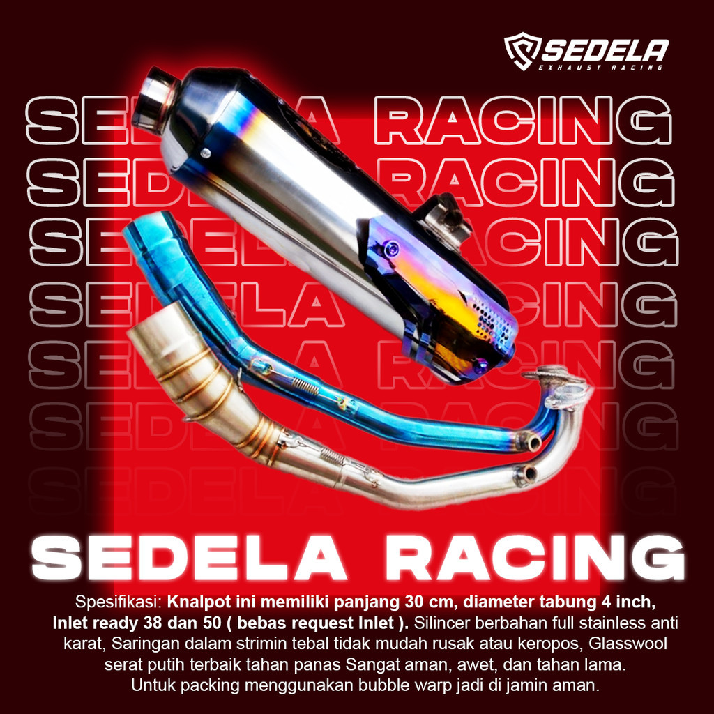 Knalpot Standar Racing SEDELA Original Type Z1 Vario PCX Aerox Nmax Beat Scoopy Mio