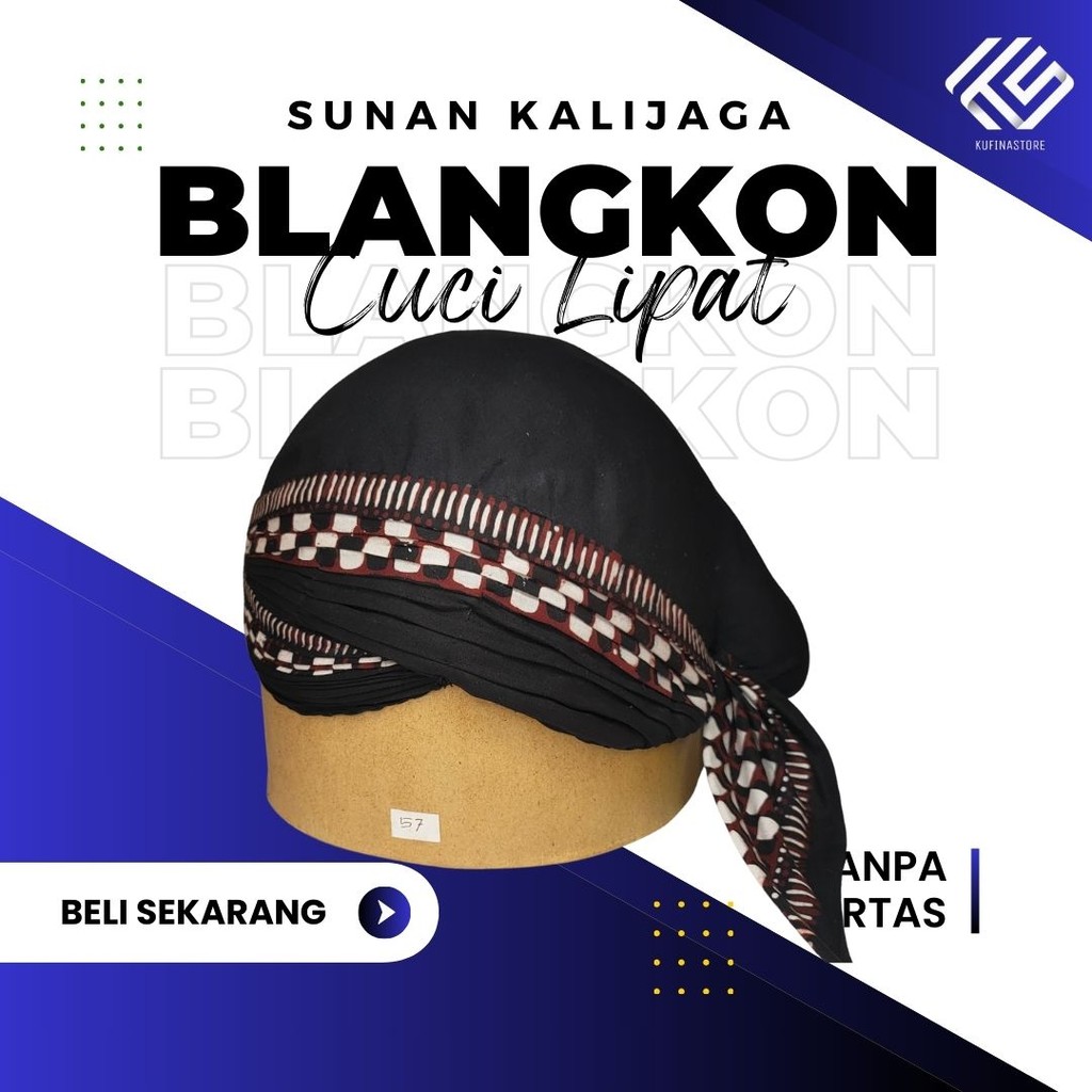 Blangkon udeng sunan Kalijaga cuci lipat