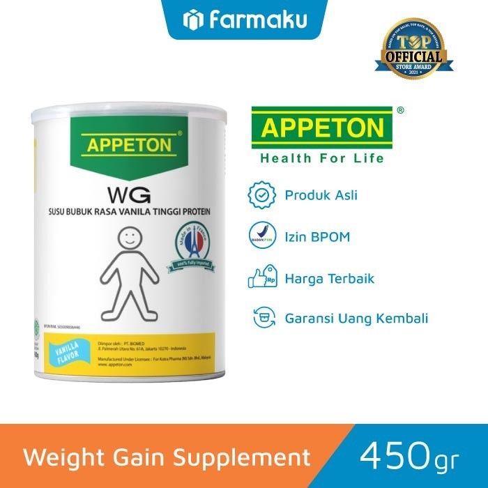 

Appeton Weight Gain Adult Susu Gemuk Dewasa Rasa Vanila 450 gr