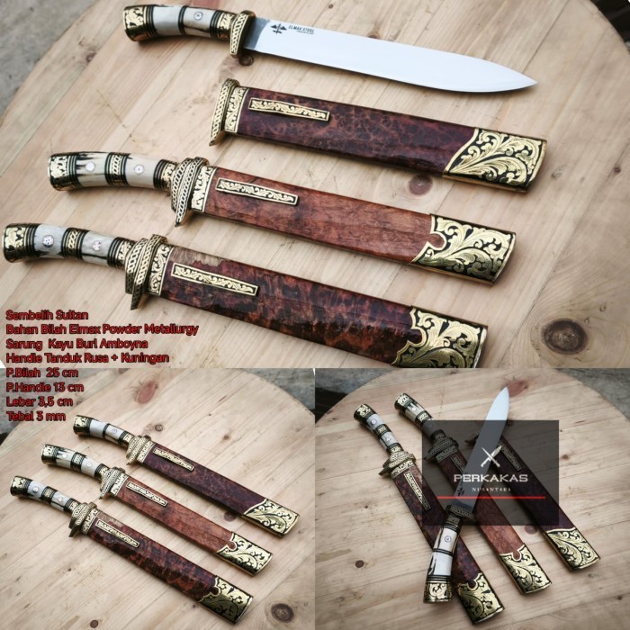 new terlaris pisau sembelih hewan qurban golsem baja elmax berkualitas siap pakai tipe 055