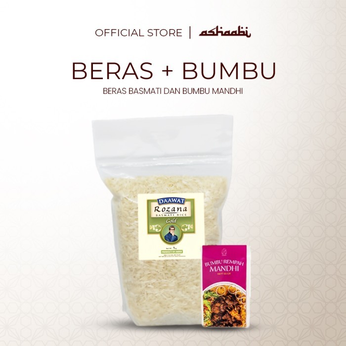 

[[Promo]]Best Seller Beras basmati dan bumbu biryani 1kg nasi briyani instan paket basmati - mandhi