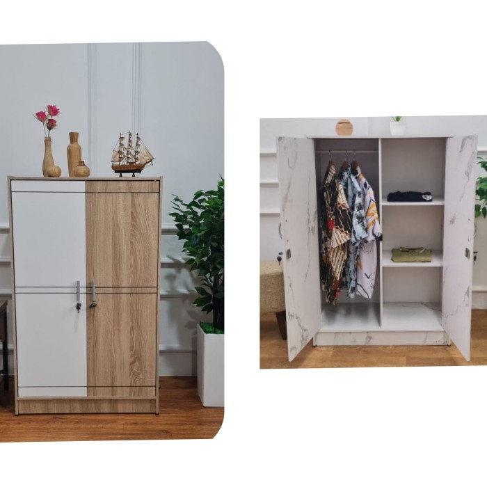 LEMARI PAKAIAN LEMARI ANAK ROMARO LEMARI BAJU BABY LOCKER BL 230 227 - RAK GANTUNG 2