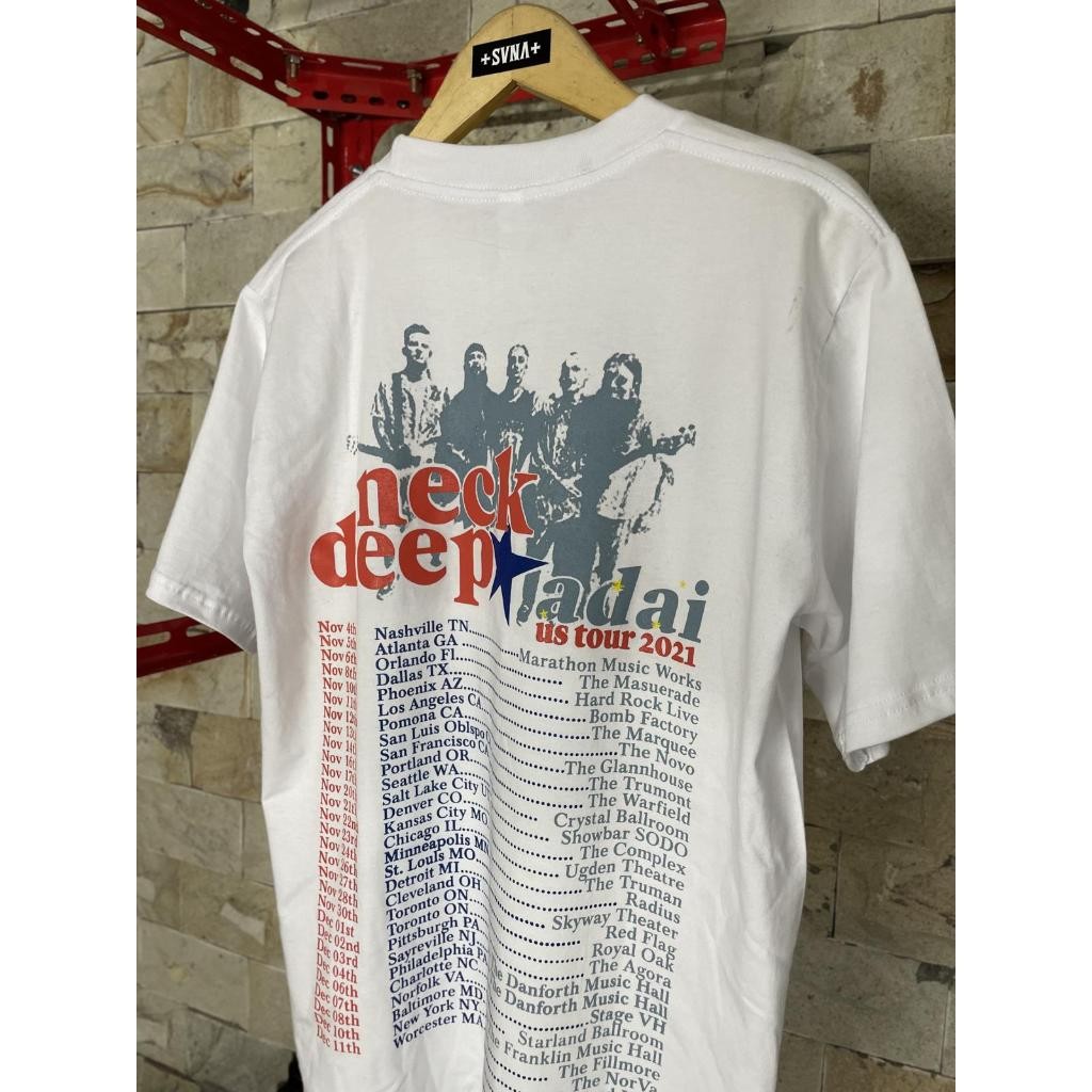 T-Shirt Neck Deep - US TOUR - White