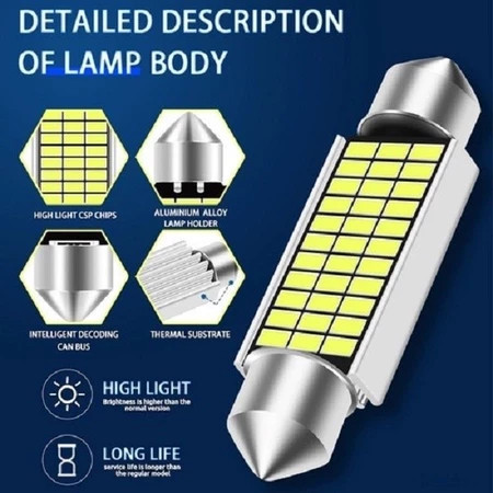 Lampu Plafon Mobil Festoon Lampu LED Festoon Plafon 18 Titik 27 Titik LED 12V
