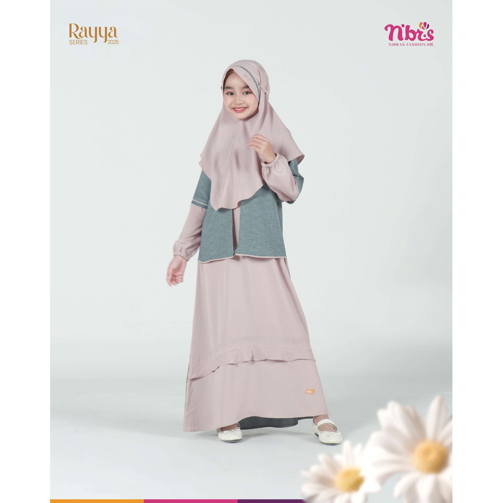 Nibras Sarimbit Keluarga Set Gamis Anak Rayon Areta