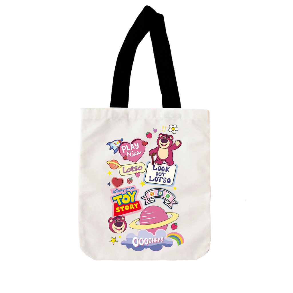 Totebag Kanvas Toy Story - Tote Bag Kombinasi Gambar Trend Terbaru Cartoon Kekinian