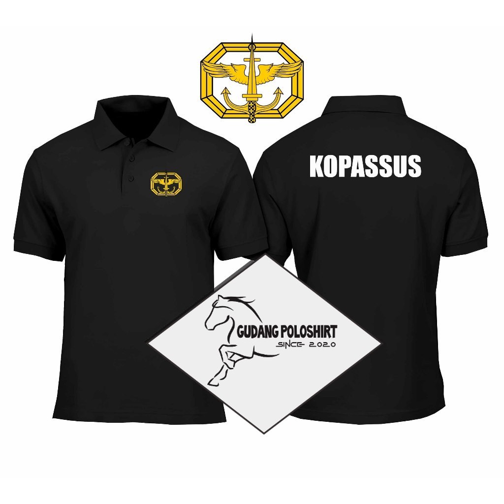 Kaos Kerah / POLOSHIRT BERKERAH KOPASSUS - Baju Berkerah Kopassus - POLO KOPASSUS KEREN
