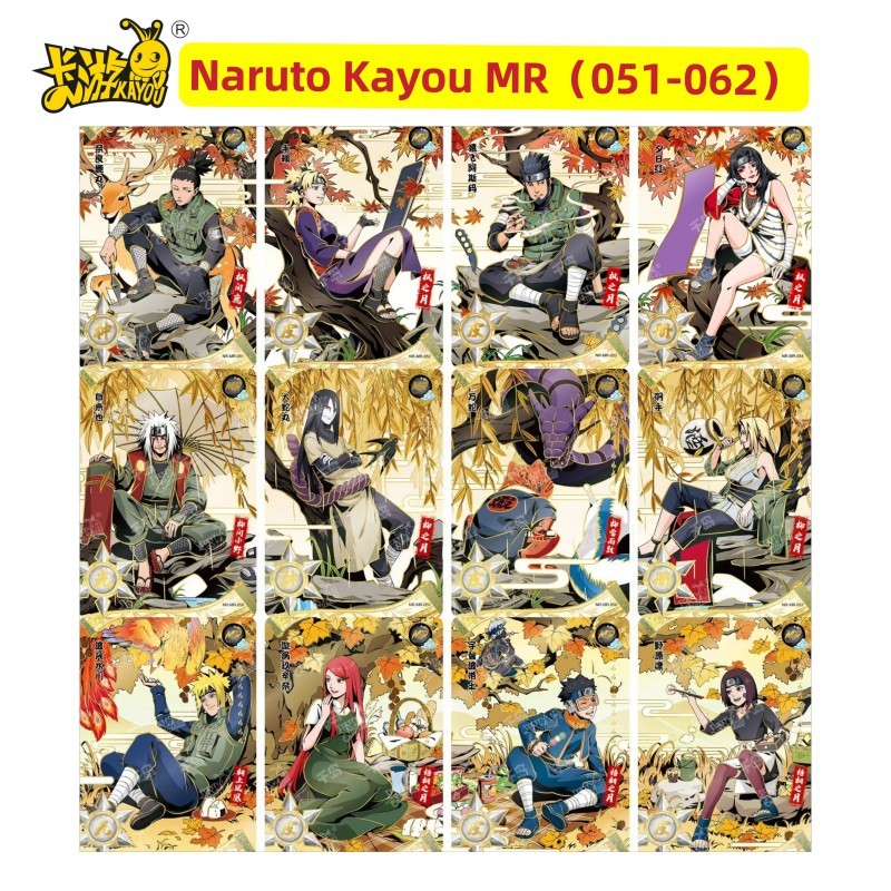 KAYOU Genuine Naruto MR Card Uzumaki Naruto Uchiha Sasuke Itachi Hyuga Hinata 01-062 Anime Collectio