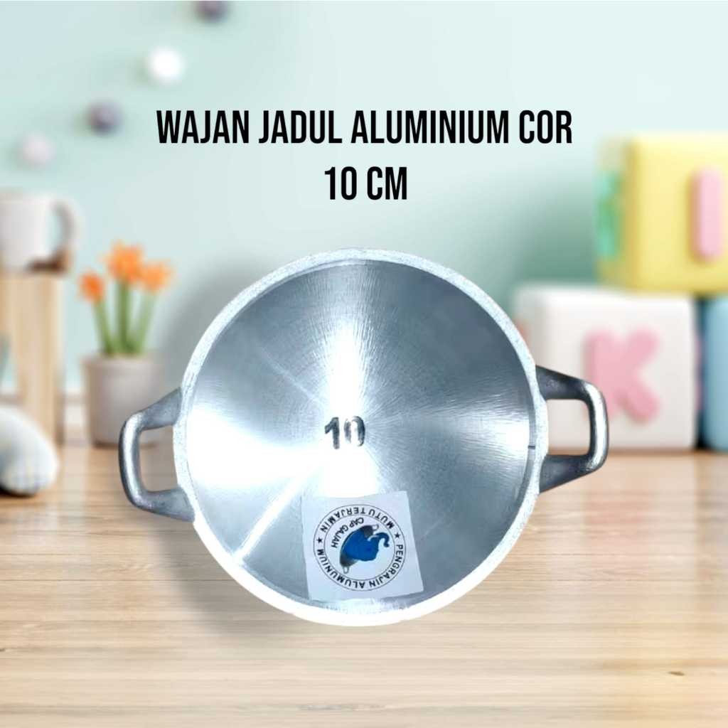 DoPuro - Penggorengan  Alumunium Jadul Ukuran Kecil No 10 Wajan Kuwali Enamel