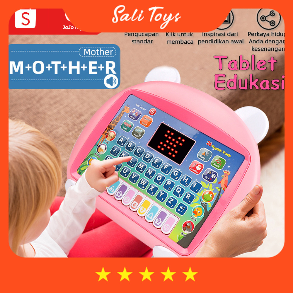Mainan Anak LucuJOJOTOY Mainan Tablet Musik Piano Anak Tablet Edukasi Anak Mainan Tablet Belajar Hur