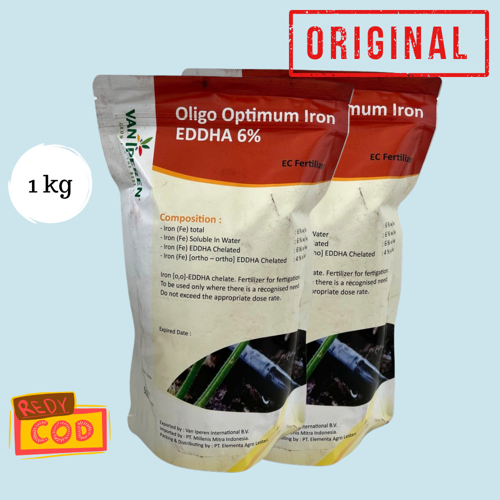 Oligo Optimum Fe EDDHA 6% ortho 4.0 untuk Hidroponik 1 kg