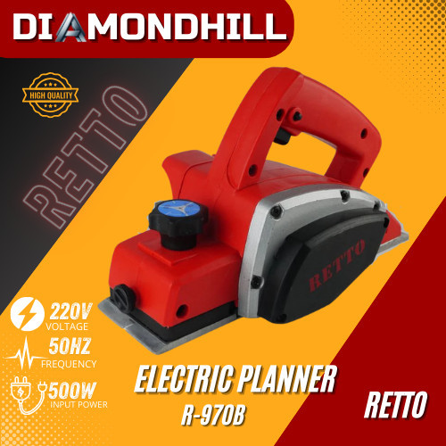 MESIN SERUT ELECTRIK / ELECTRIC WOOD PLANER MACHINE RETTO R-970B / MESIN KETAM PASAH KAYU ELECTRIK