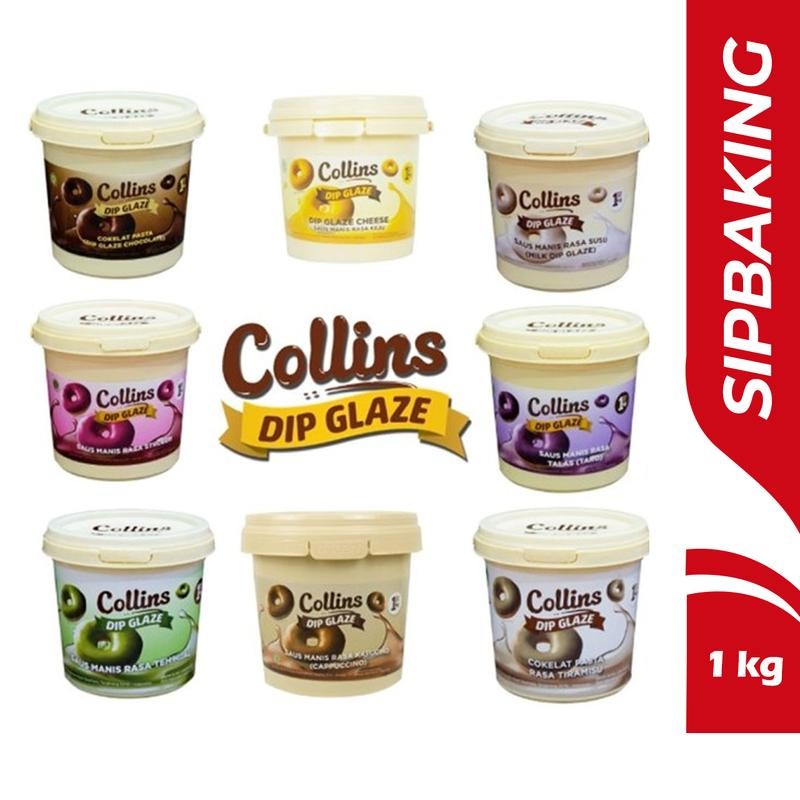 

Collins Dip Glaze 1 kg Topping Kue Donut Pisang