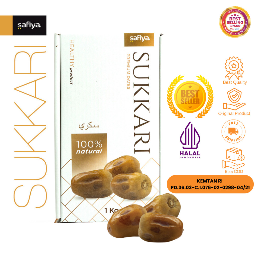 

Safiya Kurma Sukari 1 Kg Kurma Raja King Dates Premium