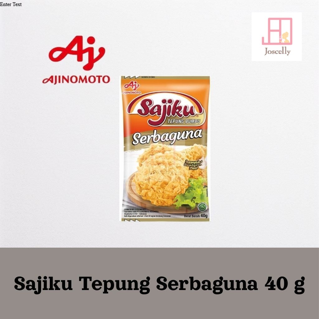 

JOSCELLY.ID AJINOMOTO Sajiku Tepung Bumbu Serba Guna Sachet 40 gr