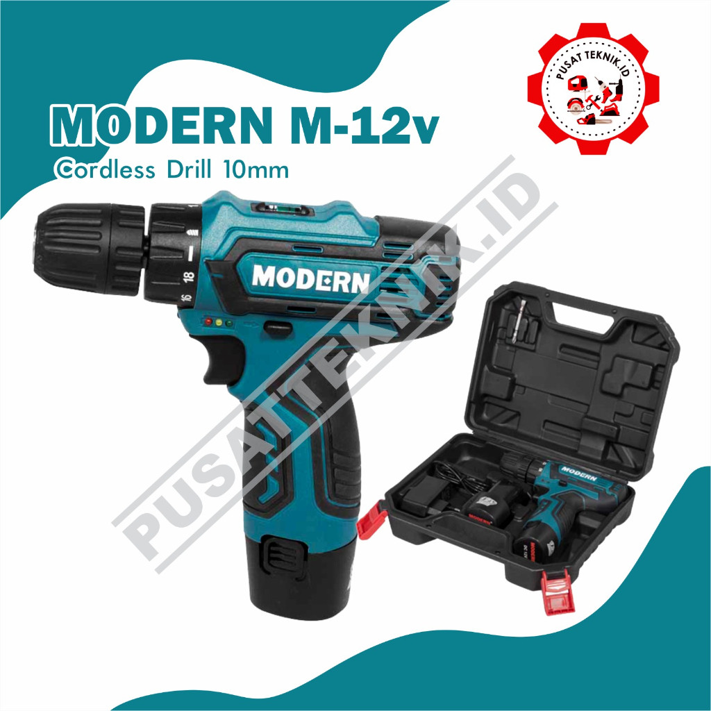 Modern M12V Mesin Bor Baterai 10MM Modern M 12V