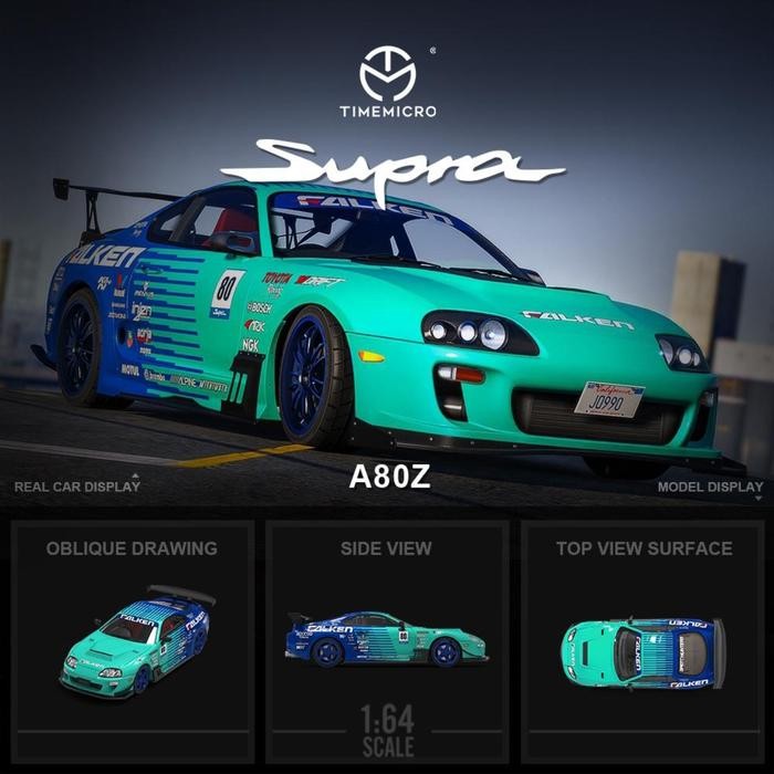 DIECAST TIME MICRO 1/64 TOYOTA SUPRA A80Z FALKEN