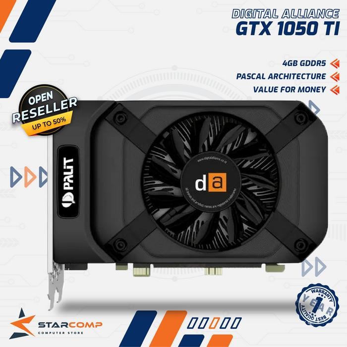Digital Alliance GeForce GTX 1050 Ti 4GB GDDR5 128Bit VGA 1050TI
