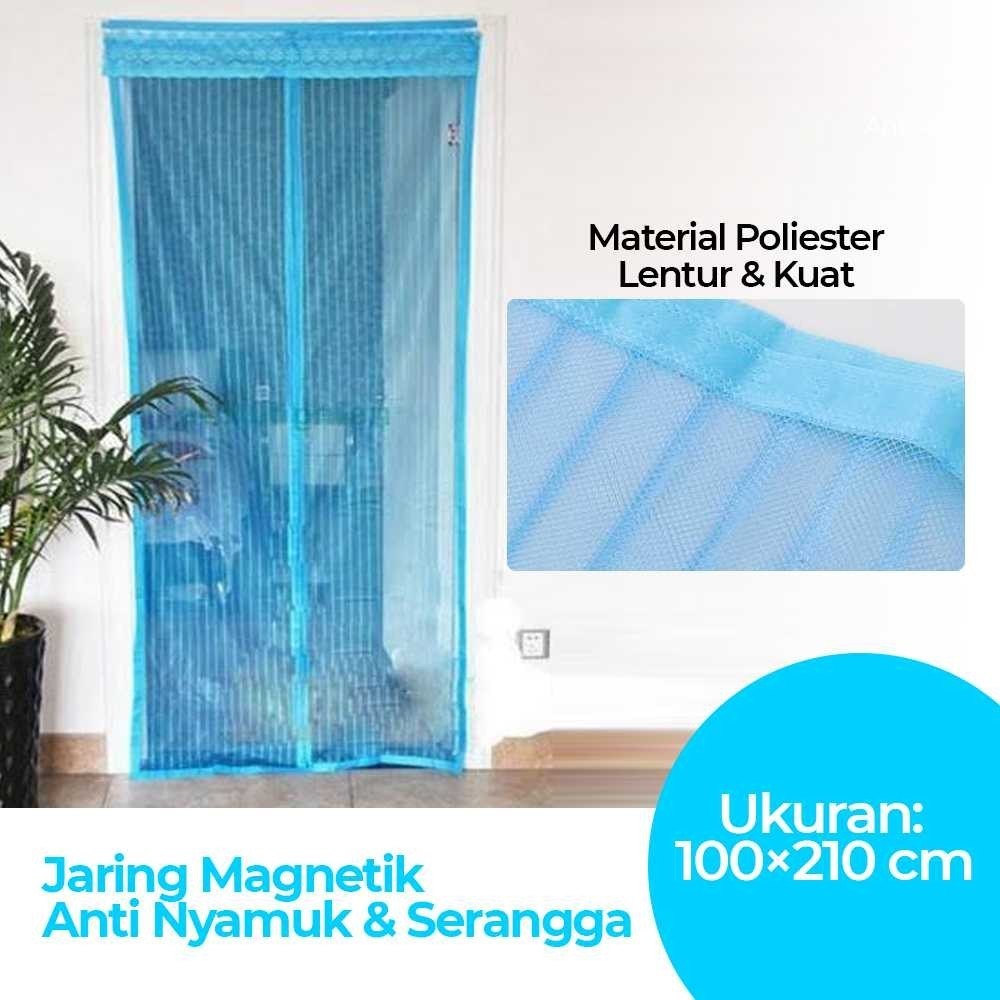 TaffHOME Jaring Tirai Pintu kamar Rumah / Tirai Magnet Anti Nyamuk Kawat Nyamuk / Tirai Magnet Elega