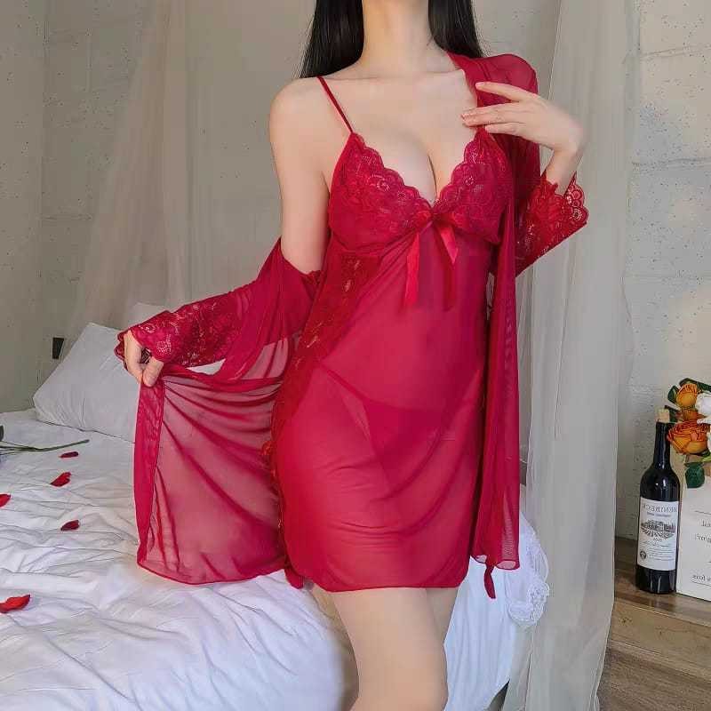 NEW MalamPanjang/setLingerieSexy(4in1)LingerieBigSizeTermurahD110 PREMIUM