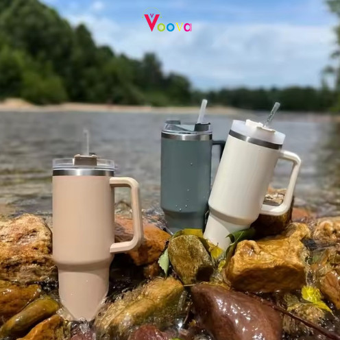 VOOVA 1200ML Tumbler Stainless Steel 304/ Tumbler Tahan Dingin dan Panas/ Botol Minum Berkapasitas B