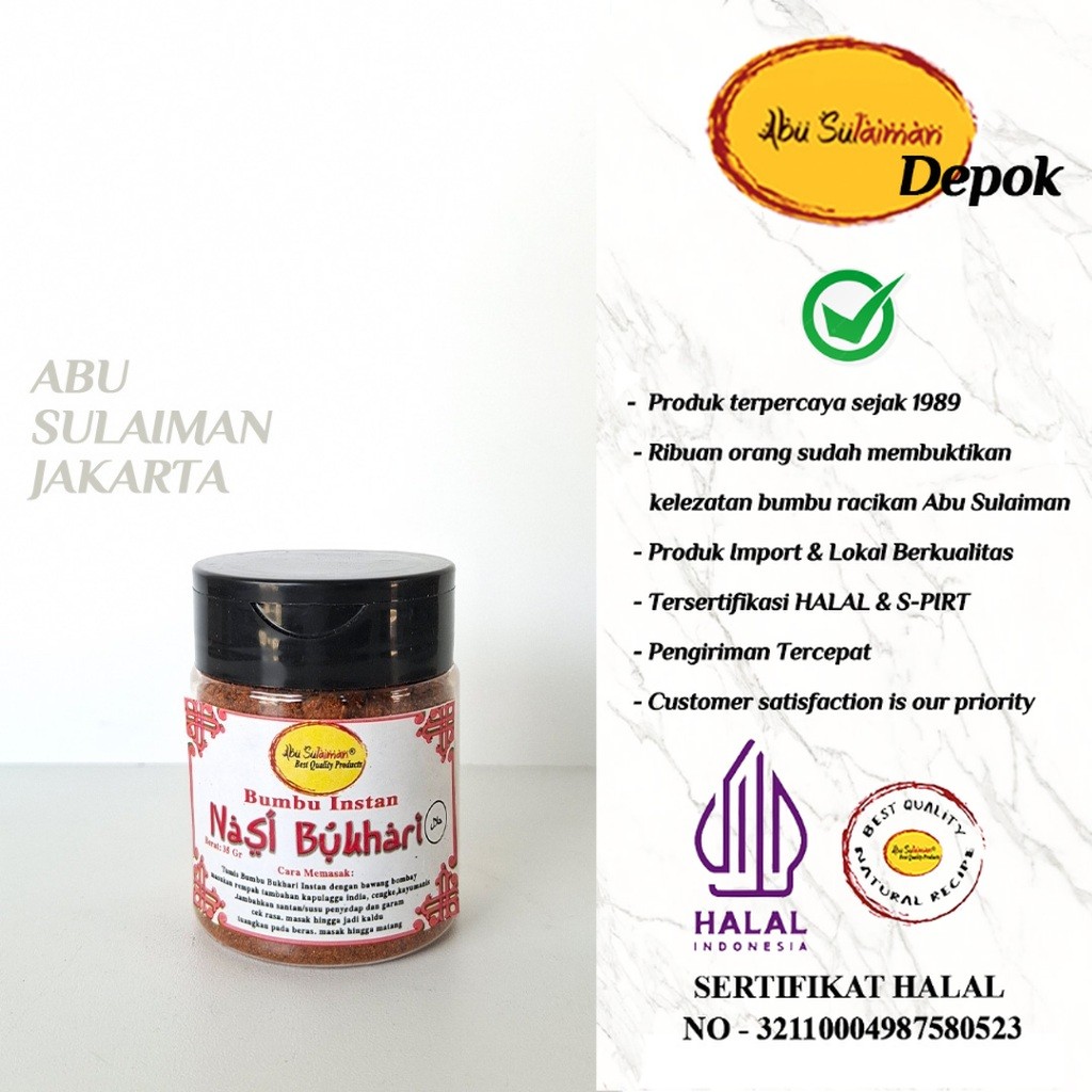

PREMIUM PRODUCT!! BUMBU BUKHARI INSTANT ABU SULAIMAN / BUKHARI INSTANT SEASONING BOTTLE VERSION