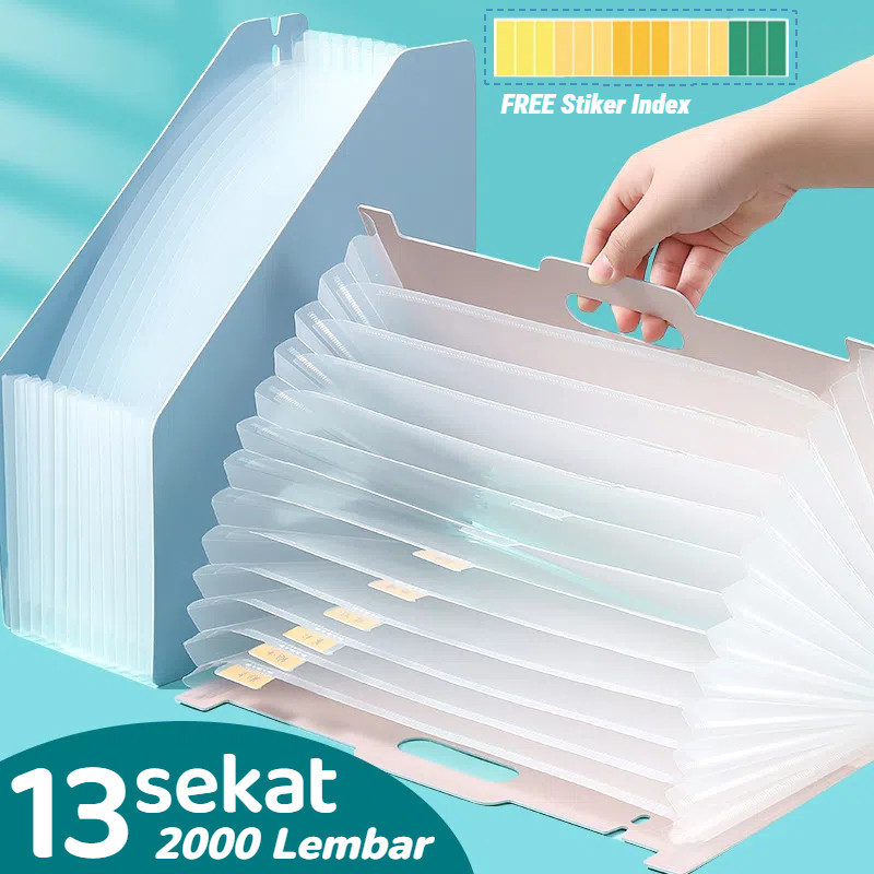 

13 Sekat Standing Tas File / File Folder Document Bag / Berkapasitas Besar Tas Kertas Uji Berdiri Tas Kertas Sisipan Tas Organ Vertikal