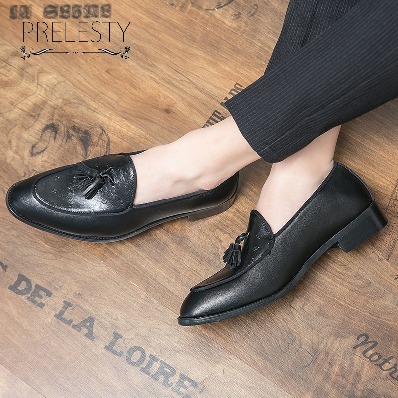 Cuci Gudang Cuci Gudang Import Klasik Premium Kulit Sapi Asli Sepatu Pria Tassel Loafer Sepatu