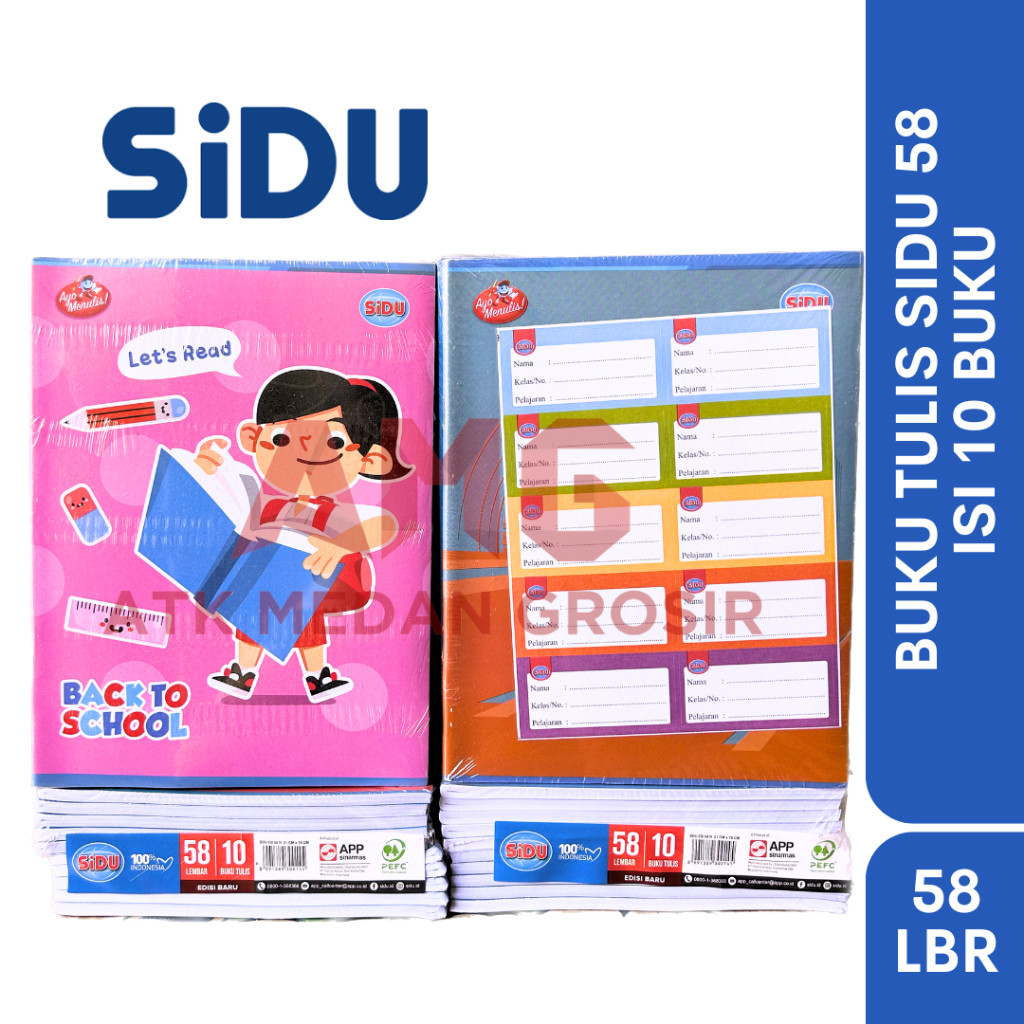 

BUKU TULIS ISI 58 LEMBAR SINAR DUNIA SIDU ISI 10 BUKU PER BUNGKUS